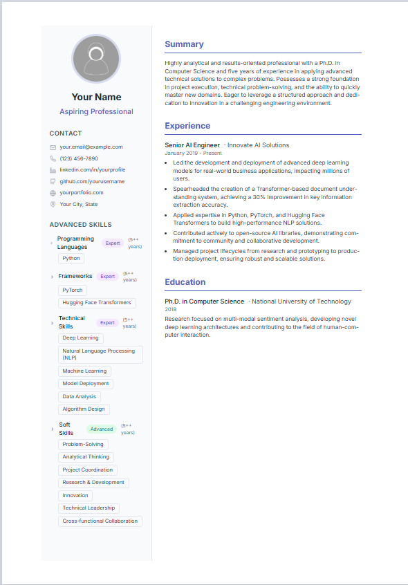 Resume template 1