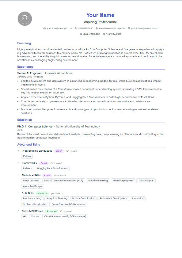 Resume template 0