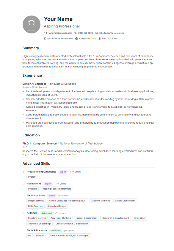 Resume template 3