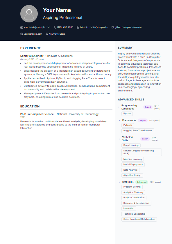 Resume template 4